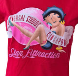 Universal Studios Singapore Women's Betty Boop Star Attraction Red Shirt Size M