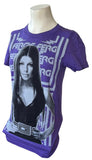 American Apparel Women's Fergie Graphic Purple Short Sleeve Shirt Size Medium