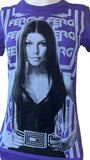 American Apparel Women's Fergie Graphic Purple Short Sleeve Shirt Size Medium
