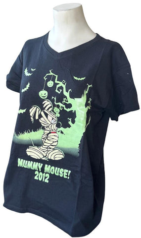 Disney Women's Mickey Mouse Mummy Mouse! 2012 Black Short Sleeve Shirt Size M