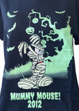 Disney Women's Mickey Mouse Mummy Mouse! 2012 Black Short Sleeve Shirt Size M