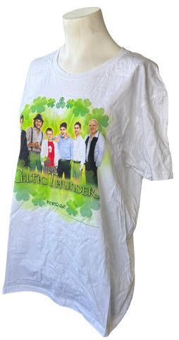 Anvil Women's Celtic Thunder Heritage White Short Sleeve Shirt Size Large