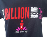 Gildan Women's 1 Billion Rising Strike Dance Rise! Graphic Black Shirt Size S