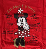 Disney Girls Minnie Mouse All About Minnie Red Short Sleeve Shirt Size Medium