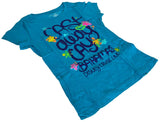 Disney Cruise Line Girls Castaway Cay Bahamas Graphic Blue Shirt Size Large