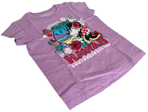 Disney Girls Minnie Mouse Beach Life Hawaii Beach Girl Purple Shirt Size Medium