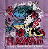 Disney Girls Minnie Mouse Beach Life Hawaii Beach Girl Purple Shirt Size Medium
