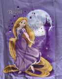Disney Girls Tangled Rapunzel Graphic Purple Short Sleeve Shirt Size Medium