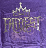 Disney Girls Snow White Evil Queen Fairest Purple Short Sleeve Shirt Size Medium
