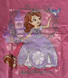 Disney Girls Princess Sofia The First Graphic Pink Short Sleeve Shirt Size 3T