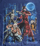 Disney Boys Guardians Of The Galaxy Graphic Blue Short Sleeve Shirt Size Medium