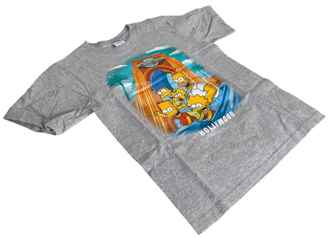 Anvil Youth Universal Studios Hollywood The Simpsons Gray Shirt Size X-Small