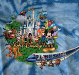 Disney Mickey & Friends Walt Disney World Graphic Tie Dye Short Sleeve Shirt 6M