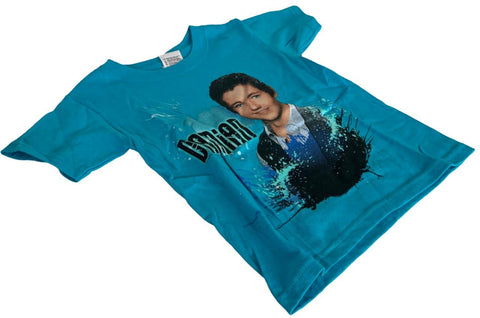 Anvil Youth Damian McGinty Graphic Teal Short Sleeve Shirt Size X-Small