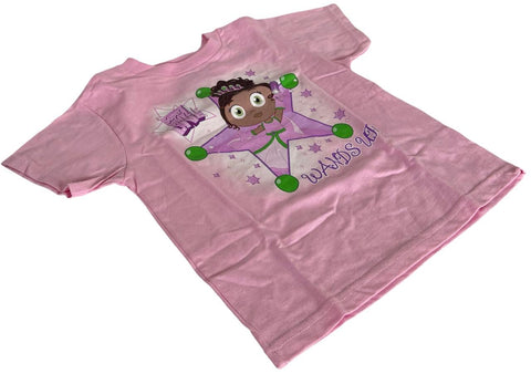 Rabbit Skins Super Why Live Wands Up Princess Pea Graphic Pink Shirt Size 5/6