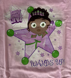 Rabbit Skins Super Why Live Wands Up Princess Pea Graphic Pink Shirt Size 5/6