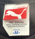 Puma Youth Love Soccer Graphic Black Short Sleeve Shirt Size Medium