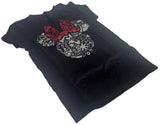 Disney Girls Minnie Mouse Silhouette Graphic Black Short Sleeve Shirt Size Small