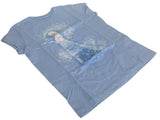Disney Girls Frozen Elsa Graphic Blue Short Sleeve Shirt Size Medium