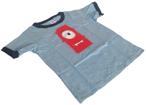 Rabbit Skins Yo Gabba Gabba Muno Graphic Light Blue Short Sleeve Shirt Size 5/6