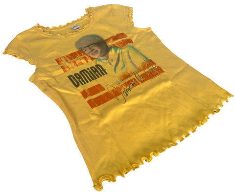 Kavio Girls Damian McGinty Graphic Yellow Short Sleeve Shirt Size Large
