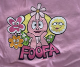 Anvil Kids Yo Gabba Gabba Foofa Graphic Pink Short Sleeve Shirt Size 4T