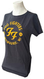 Women's Foo Fighters Tour 2012 Milwaukee, WI Black Short Sleeve Shirt Size Large