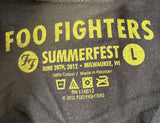 Women's Foo Fighters Tour 2012 Milwaukee, WI Black Short Sleeve Shirt Size Large