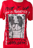 Gildan Women's Rihanna World Tour 2013 Red Short Sleeve Shirt Size Small