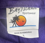 Bay Island Women's Justin Bieber Graphic Purple Short Sleeve Shirt Size Large