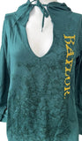Emerson Street Clothing Women's Baylor Graphic Green T-Shirt Hoodie Size Small