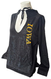 Emerson Street Clothing Women's Iowa Graphic Black T-Shirt Hoodie Size Small
