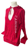 Emerson Street Clothing Women's Carolina Graphic Red T-Shirt Hoodie Size Small