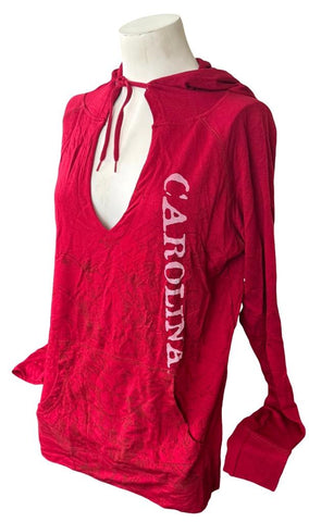 Emerson Street Clothing Women's Carolina Graphic Red T-Shirt Hoodie Size Small