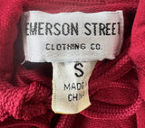 Emerson Street Clothing Women's Carolina Graphic Red T-Shirt Hoodie Size Small