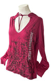 Emerson Street Clothing Women's Mississippi State Maroon T-Shirt Hoodie Size M