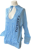Emerson Street Clothing Women's Carolina Graphic Blue T-Shirt Hoodie Size Medium