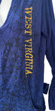 Emerson Street Clothing Women's West Virginia Navy T-Shirt Hoodie Size Small