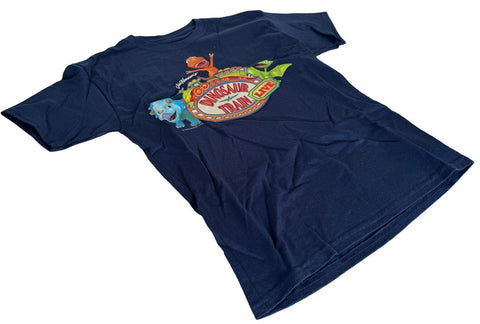 Hanes Boys Jim Henson's Dinosaur Train Live Navy Short Sleeve Shirt Size Medium