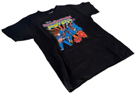 Anvil Youth Disney Imagination Movers Graphic Black Short Sleeve Shirt Size M