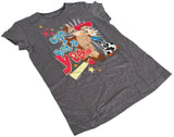 Disney Girls Toy Story Can I Get A Yeehaw Graphic Gray Shirt Size Medium