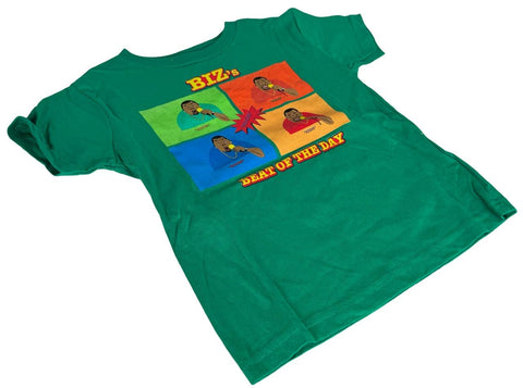 Rabbit Skins Youth Yo Gabba Gabba Biz's Beat Of The Day Green Shirt Size 5/6