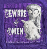 Disney Parks Girls Frankenweenie Weird Girl Beware The Omen Purple Shirt Size M