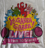 Anvil Youth Yo Gabba Gabba It's Time To Dance Tour 2011 White Shirt Size Large