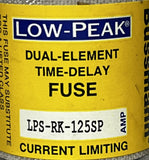 Cooper Bussmann LPS-RK-125SP Low-Peak Dual-Element Time-Delay Fuse 125 A 600 V