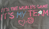 Puma Youth It's The World's Game It's My Team Black Short Sleeve Shirt Size S