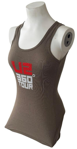 American Apparel Women's U2 360 Degree Tour Tan Tank Top Size Medium