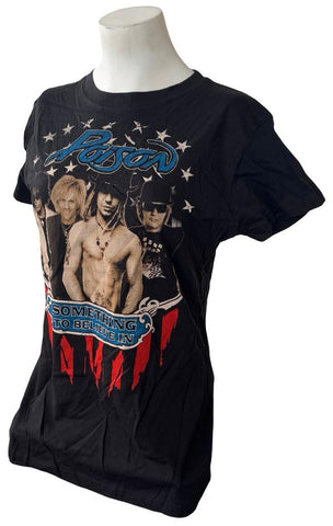 Tultex Women's Poison Something To Believe In Tour 2011 Black Shirt Size Large