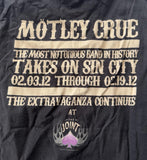 Tultex Womens Motley Crue At The Joint Las Vegas 2012 Black Shirt Size Small
