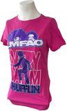 Bay Island Women's LMFAO Everyday I'm Shufflin Pink Short Sleeve Shirt Size L